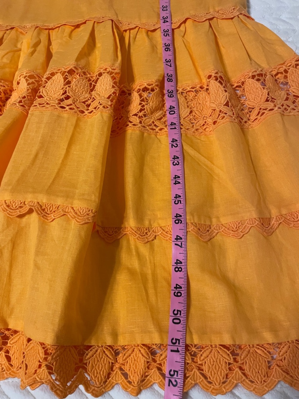 Endless Rose 🍊Crochet Lace Tiered Maxi Dress - Picture 5 of 6